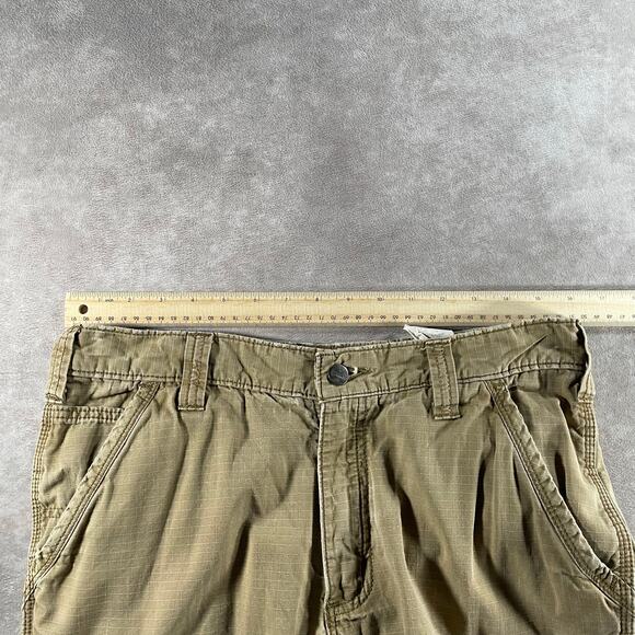 Carhartt Logo Patch Tan Relaxes Fit Cargo Workwear Pants - Picture 6 of 7